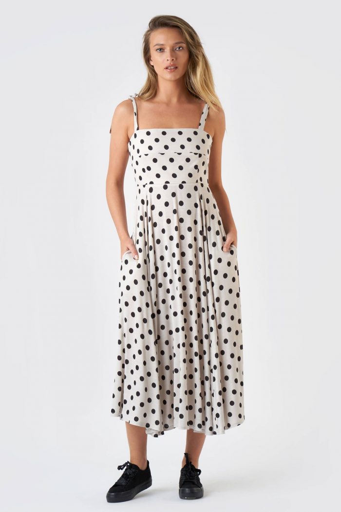 Rochie Butterfly Polka Dots White